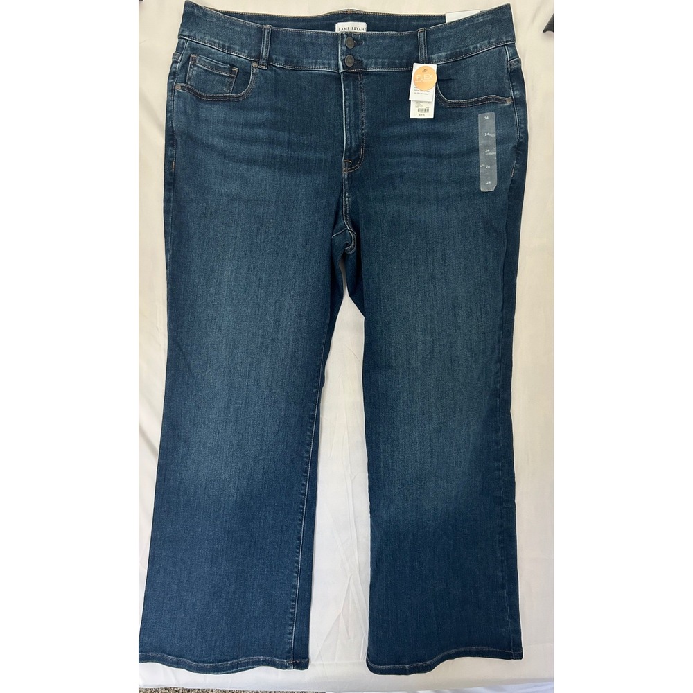 Lane Bryant Tighter Tummy Fit Bootcut Jeans Flex Magic Waistband Blue Size 24